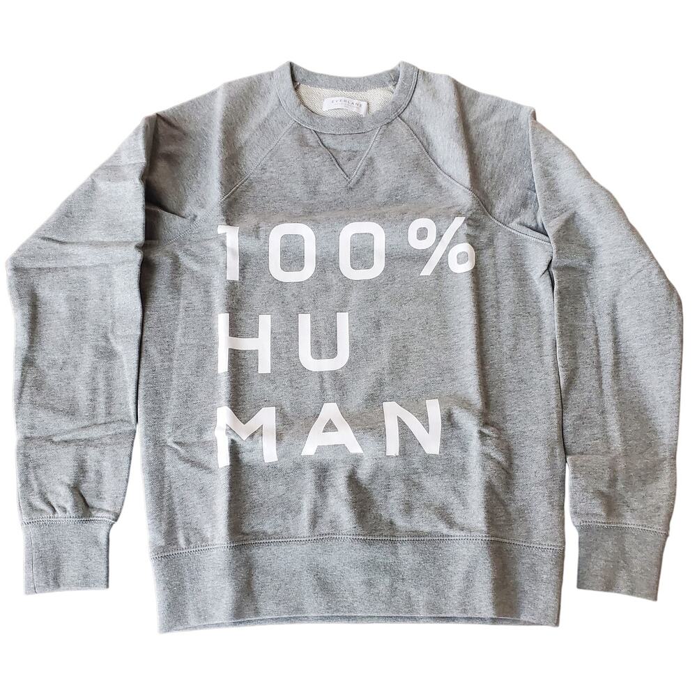 Everlane The 100% Human Typography Sweatshirt Size XXS NWOT